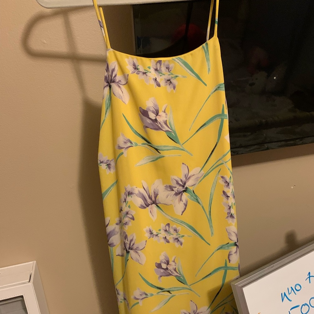 Yellow floral dress